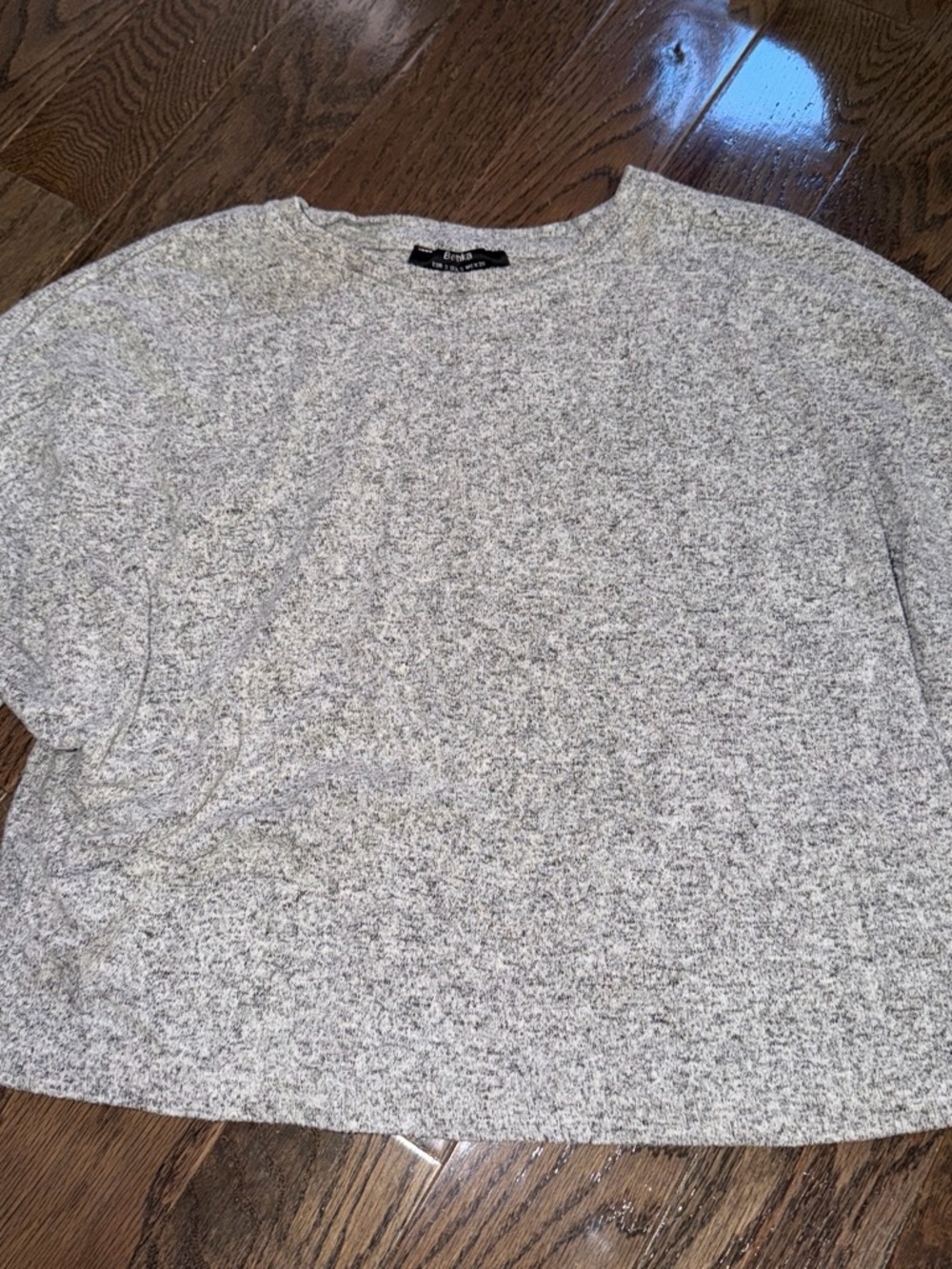 Bershka Crewneck shirt in Heather Gray